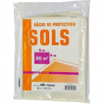B&acirc;che de protection &eacute;paisse - SAVY - 4mX5m - R&eacute;sistante - Poly&eacute;thyl&egrave;ne balta