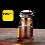 Arbatinukas arbatai su infuzoriumi, stiklinis virdulys, kar&scaron;čiui atsparus, arbatos ruo&scaron;imo indas, žiedų arbatai, žolelių puodelis, patogus, biurui, kavai, arbatinukas, arbatos reikmenys