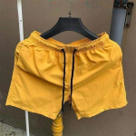 Vyri&scaron;ki madingi greitai džiūstantys saldainių spalvos korėjieti&scaron;ki paplūdimio &scaron;ortai 2XL (72-82.5 kg) citrinos geltonos spalvos