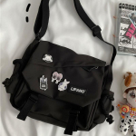 Moteri&scaron;ki nailoniniai rankinukai, rankinė per petį, unisex, didelės talpos, crossbody krep&scaron;iai paaugliams, kurjerių krep&scaron;ys, mokykliniai krep&scaron;iai studentams juoda