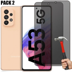 Grūdinti stiklai - Booling - skirti Samsung Galaxy A53 5G - Anti-Espion - 2 vnt. rinkinys - Ekrano apsauga juoda