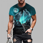 Nauji vasariniai vyri&scaron;ki mados mar&scaron;kinėliai, asmenybę pabrėžiantys mar&scaron;kinėliai su vilko atspaudu, vir&scaron;us XS mėlyna