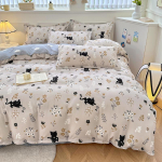 Stilingas vienspalvis patalynės komplektas - 3 arba 4 dalys, puikiai tinka bendrabučiams (1.5m/1.2m) 1.8m four-piece set