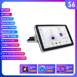 Automobilinis multimedijos grotuvas Hizpo pasukamas 1 DIN Android 13 automobilinis radijas GPS navigacijos grotuvas S6 8Core 6G 64G AI