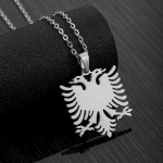 Mada Albanijos Erelio Pakabuko Karoliai Moterims Vyrams Aukso/Sidabro Spalvos Vakarėliui Sužadėtuvėms Jubiliejui Nerūdijančio Plieno Papuo&scaron;alai Dovanos 50cm