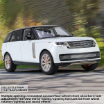Nauja 1:18 Land Rover Range Rover Mastelis Visureigis Lydinio Die-cast Metalas Simuliacinis Mini Automobilio Modelis Žaislas Berniuko Dovana Keturių Ratų Amortizacija juoda