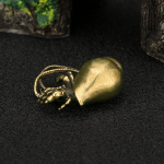 Vintažinės žalvarinės atsiskyrėlio krabo figūrėlės, jūrų organizmai, gyvūnų statulėlės, amatai, ornamentai, biuro stalo dekoracijos, namų dekoras