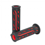 MOTO BASE MBGLP-01 Guminė rankena motociklams 0,9 colio (22,2 mm) (7/8) Prasiskverbimas Universalios paskirties MBGLP-01 (Juoda/raudona) For 22.2mm