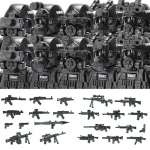 Miesto policija Kinija Specialiosios pajėgos Konstruktoriai &Scaron;turmo karys SWAT Figūrėlės Apsauga nuo dujų kaukė Kariniai ginklai Kaladėlės Žaislai Vaikams