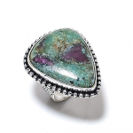 Ruby in Fuchsite Handmade 925 Sterling Silver Jewelry Ring Size 8 e0T65