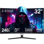 32 colių i&scaron;lenktas žaidimų monitorius Z-EDGE UG32P - 1500R i&scaron;lenktas ekranas - FHD 1920x1080P - 240Hz - MPRT 1ms - HDMI 2.0 ir DisplayPort 1.4 juoda