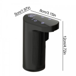 Elektrinis vyno dozatorius, USB įkraunamas elektrinis vyno dekanteris, stabilus pilstymas, reguliuojamas kiekis, likerio vyno pompa, priedai juoda