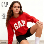 Gap Unisex Medvilninis Džemperis Su Raidiniu Logotipu US XS / Asia S raudona