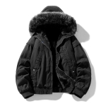 Žieminė vyri&scaron;ka fliso striukė Hip-hop stiliaus laisvalaikio parkos striukė Vyrams Moterims Streetwear vyri&scaron;ka medvilninė striukė Stora su pliusiniu aksomu striukė S