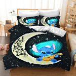 Stitch Spausdinti Miegamojo patalynės komplektas užvalkalas ant antklodės Kalėdinės Dovanos Comforte Animacinis Su pagalvės užvalkalu vaikams tinkamas ir suaugusiems 180*220cm 3pcs