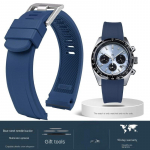 Seiko PROSPEX SSC813P1 SSC909P1 panda guminis lenkto galo Juodas Mėlynas Oranžinis laikrodžio dirželis Silikoninis vandeniui atsparus mink&scaron;tas vyri&scaron;kas laikrodžio dirželis 20mm