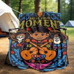 1 vnt., Disney Coco Miguel pledas Animacinis metamas pledas lauko pledams, Naudojamas visais sezonais, Svetainei, Kelionėms, Stovyklavimui 130x150cm gray