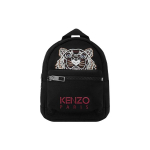 Kenzo Classic Tigro Galvos Logotipo Siuvinėtas Laisvalaikio Didelės Talpos Medvilninis Kuprinė Vyrų Kuprinė Juoda FA65SF301F20-99G Basic Set (Bag+Dust Bag)