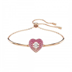 Swarovski Idyllia &Scaron;irdelės Kristalo Pakabuko Apyrankė Moteri&scaron;ka apyrankė Rožinio Aukso 5683581 Box (Random Color)