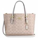 Coach Mollie Tote 25 Signature Drobė Džinsinis Daugiaspalvis CV965-IMXDM Basic Set (Bag+Dust Bag)
