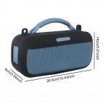 Garsiakalbio dangtelis, skirtas Bose SoundLink Max belaidžiam garso garsiakalbiui, smūgiams atsparus dėklas, Bluetooth garso dėžutės priedai juoda