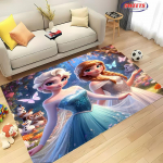 Saldytos Elzos Annos Princesės 3D HD Kilimas Vaikų Miegamojo Svetainės Neslystantis Grindų Kilimėlis Sofos Kilimėlis Dekoracija 40x60cm (16x24in)