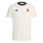 Adidas Originals Japonija Retro Futbolas Atsitiktinė Kultūra Slim Fit Megztas Apvalia Kaklo Trumpomis Rankovėmis Mar&scaron;kinėliai Vyri&scaron;ki Vir&scaron;utiniai Drabužiai KA9336 2XL