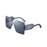 Dior D-Club kvadratiniai akiniai nuo saulės su &scaron;oniniu užra&scaron;u Unisex akiniai nuo saulės Mėlyni DIORCLUB-M5U Basic Packaging-Eyeglass Case+Box,F,Blue