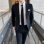 Kostiumas Vyri&scaron;kas Dviejų dalių Kostiumas Slim Fit Verslo Vyri&scaron;kas Profesionalus Formalus Drabužis L