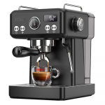 HiBREW H10A Pusiau automatinis espreso kavos aparatas, Kar&scaron;tas ir &scaron;altas ekstrahavimas, 1,8 l vandens bakas, 20 bar slėgis, Reguliuojama temperatūra juoda