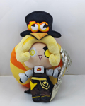 30cm Cookie Run Kingdom Laikrodininkas Sausainis Pliu&scaron;inis Žaislas &Scaron;e&scaron;ėlio Pieno Sausainio Mink&scaron;tas Lėlė Pliu&scaron;iniai Žaislai Namų Dekoratyvinė Pagalvė Kalėdinės Dovanos black