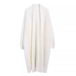 Mink&scaron;tas va&scaron;kinis megztas kardiganas moteri&scaron;kas rudens ir žiemos naujas laisvas ir plonas tinginio stiliaus imituoto audinės aksomo ilgas paltas One size fits all white