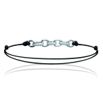 Les Tr&eacute;sors De Lily [J0101] - Bracelet Argent 'D&eacute;esse' blanc argent&eacute; - 30x4 mm