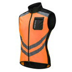 Vyrų dviratininkų liemenė Hi Viz Gilet Vasarinė be rankovių &scaron;viesą atspindinti dviračių sportinė apranga Liemenė Geras matomumas XXL oranžinė