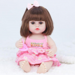 Realisti&scaron;kos Reborn Baby Dolls 16 colių tikrovi&scaron;kos sveriamos mergaitės lėlės su sijonu ARBA triu&scaron;io pliu&scaron;inis žaislas, supjaustytas me&scaron;kučiu, dovanų rinkinys vaikams nuo 3 metų A