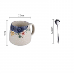 Creative Retro pusryčių puodelis Underglaze Rankomis dažytas keraminis puodelis Avižinių dribsnių puodelis Chunky Milk Cup Kavos puodelis Arbatos puodelis