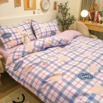 Gražus lova, i&scaron;skalbta medvilninė mergaitės &scaron;irdelė antklodės komplektas Princess Wind keturios dalys 1.5m bed