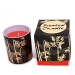 Les Tr&eacute;sors De Lily [A3100] - Bougie parfum&eacute;e 'Geisha' noir (bambou) - 8x7 cm juoda