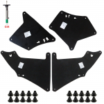 5 vnt vidiniai sparnų įdėklai, skirti Toyota Land Cruiser Prado 03-20 purvo atvartai, apsauga nuo purslų, skydo sandariklis su padangos protektoriaus gylio matuokliu 4pcs Fender Liners
