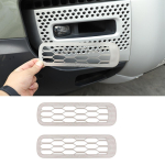 Automobilio priekinio rūko žibinto lempos rėmo apsaugos tinklo apdailos dangtelis, tinkamas Land Rover Defender 110 90 -2022 Auto sidabras