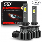 2vnt H27W/2 881 LED lemputės rūko žibintai automobiliams H27W/1 880 CSP led rūko žibintas be ventiliatoriaus 6000K baltas H27W H27 led 12V DRL dienos žibintas H27 880