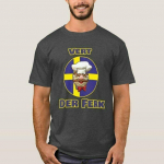 &Scaron;vedijos &scaron;efas Vert Der Ferk Vintage Funny Tee Unisex mar&scaron;kinėliai