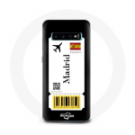 Coque pour Samsung Galaxy S10 Billet d'avion Madrid Espagne