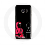 Coque pour samsung galaxy S6 Squid Game Masques Triangle carr&eacute; et Cercle