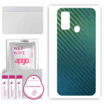 apgo Protective Skin Sticker for the back compatible with Doogee N20 Pro, Wrap Film, Foil, Vinyl - Pattern Carbon Chameleon CAKA1