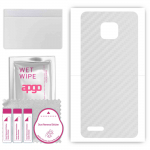 apgo Protective Skin Sticker for the back compatible with Ulefone Note 7T, Wrap Film, Foil, Vinyl - Pattern Transparent Carbon