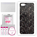 apgo Protective Skin Sticker for the back compatible with Realme C2 2020, Wrap Film, Foil, Vinyl - Pattern Carbon Black Pixel