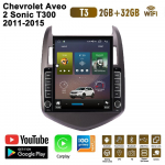 9,7 colio automobilio radijas, skirtas Chevrolet Aveo 2 Sonic T300 2011-2015 Android 2 DIN Tesla vertikalus ekranas Carplay Auto Radio Multimedijos grotuvas 2+32GB