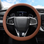 1vnt keturių sezonų automobilio vairo dangtelis pir&scaron;tinių dangtelis silikoninis vairo dangtelio priedai mink&scaron;tas smėlis