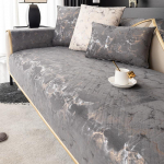 Lengvas prabangus sofos pagalvėlė Gold Edge kar&scaron;to &scaron;tampavimo sofos užvalkalas &scaron;enilinis sofos užvalkalas Universalus visiems sezonams neslystantis sofos užvalkalas 90x240cm 1pcs